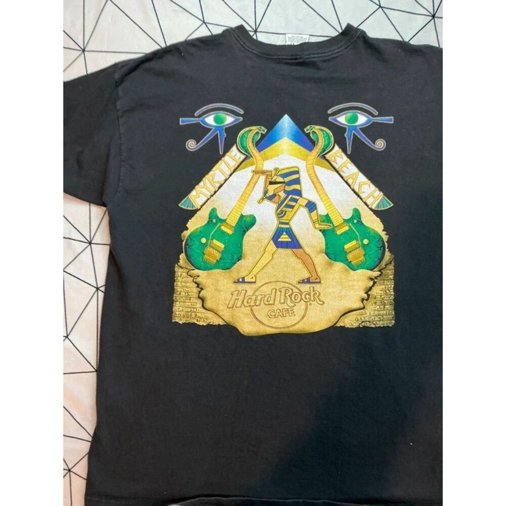 Vintage Hard Rock Cafe Myrtle Beach Egyptian Pyramid Tee - Black XXL 100% cotton